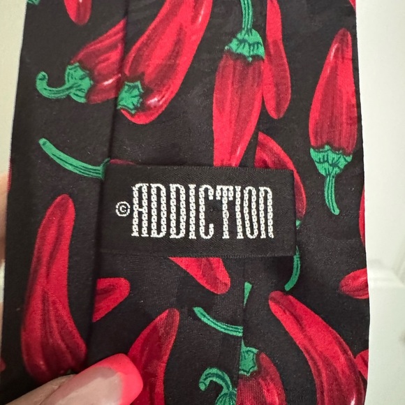 Addiction Red and Black Chili Pepper Tie - Picture 2 of 5